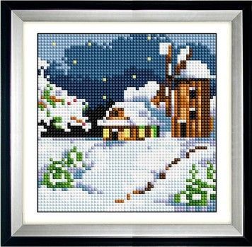 Набор для рисования камнями алмазная живопись Dream Art Зимняя мельница (квадратные, полная) 30484D - Вышивка крестиком и бисером - Овца Рукодельница