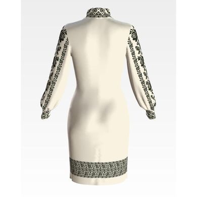 Набір для вишивки нитками Барвиста Вишиванка заготовки жіночої сукні – вишиванки Троянди монохром ПЛ081шМннннi