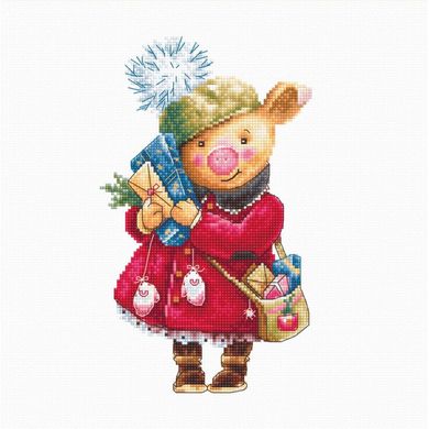 Рождественская свинка. Набор для вышивания. Luca-S (B1153) - Вышивка крестиком и бисером - Овца Рукодельница