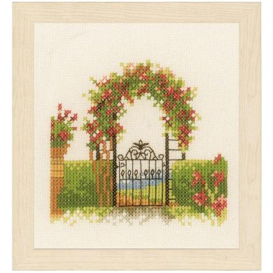 Набор для вышивания Lanarte PN-0162522 Ограда с цветами - Вишивка хрестиком і бісером - Овечка Рукодільниця