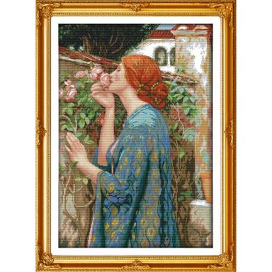 Жінка у квітах Набір для вишивання хрестиком з друкованою схемою на тканині Joy Sunday R896 - Вышивка крестиком и бисером - Овца Рукодельница