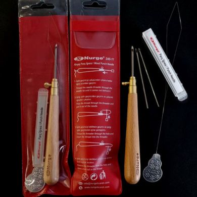 Набор инструментов для ковровой техники (1,2 мм, 1,6 мм, 2,2 мм) Nurge 240-11 - Вишивка хрестиком і бісером - Овечка Рукодільниця