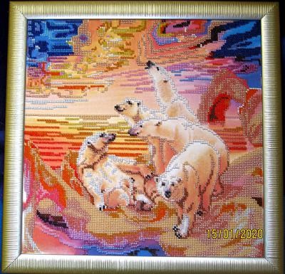 Вышитая картина 4374 - Вышивка крестиком и бисером - Овца Рукодельница