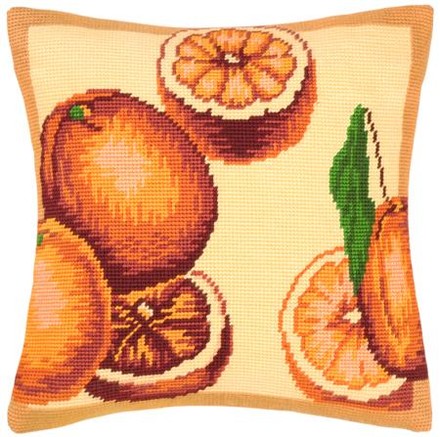 Апельсини. Набір для вишивання подушки. Чарівниця (V-35) - Вишивка хрестиком і бісером - Овечка Рукодільниця