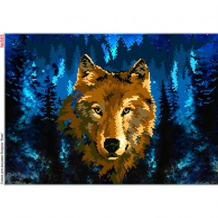 Волк Схема для вышивки бисером Biser-Art 585ба - Вишивка хрестиком і бісером - Овечка Рукодільниця