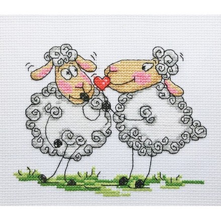 Романтичні овечки Набір для вишивання хрестиком Леді ЛД1267 - Вишивка хрестиком і бісером - Овечка Рукодільниця