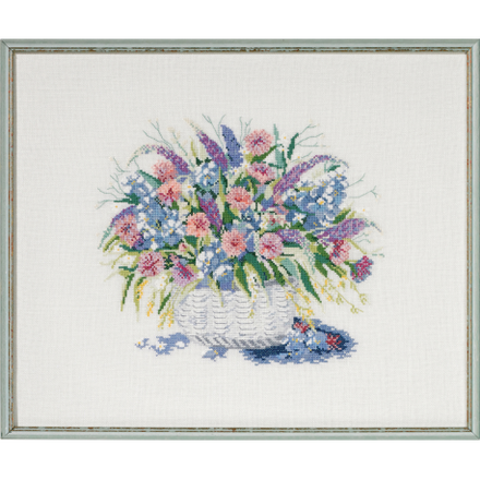Набір для вишивання "Кошик з квітами (Basket with flowers)" PERMIN - Вышивка крестиком и бисером - Овца Рукодельница