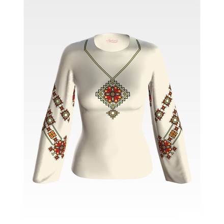 Набір для вишивання жіночої блузки нитками Весняна БЖ047шМннннi - Вишивка хрестиком і бісером - Овечка Рукодільниця