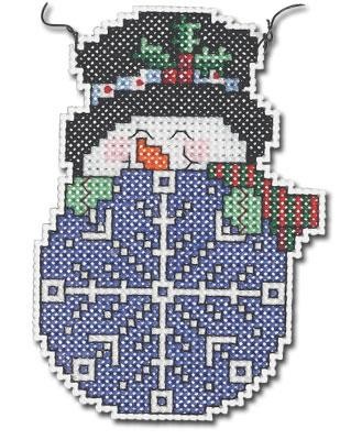 Peeking Snowman Снеговик с шаром. Набор для вышивания крестом. Janlynn (021-1098) - Вышивка крестиком и бисером - Овца Рукодельница