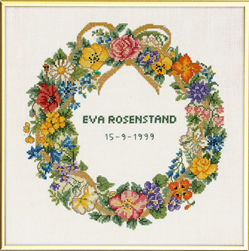 Ювілейний вінок. Набір для вишивання хрестом. Eva Rosenstand (12-678) - Вишивка хрестиком і бісером - Овечка Рукодільниця