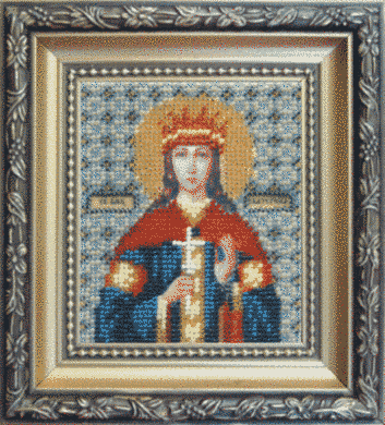Икона святой мученицы Екатерины. Чаривна мить (Б-1049) - Вышивка крестиком и бисером - Овца Рукодельница