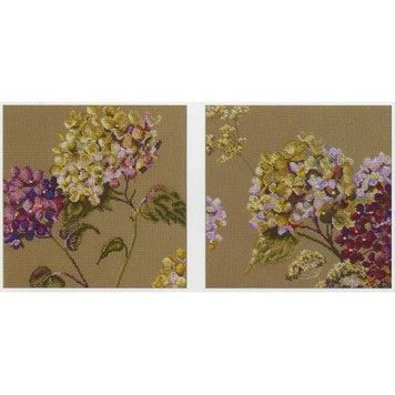 Набір для вишивання Anchor MAIA 01047 Quiet Time Hydrangea Set 2 / Тихий час гортензії - Вишивка хрестиком і бісером - Овечка Рукодільниця