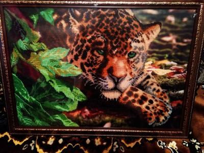 Леопард - Вишивка хрестиком і бісером - Овечка Рукодільниця