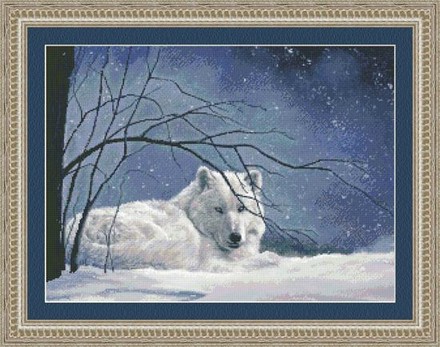 Snowy-White Wolf Kustom Krafts (98667) - Вишивка хрестиком і бісером - Овечка Рукодільниця