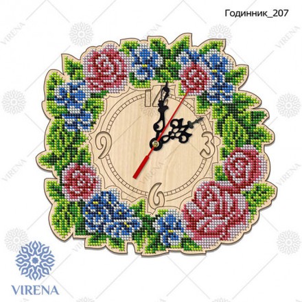 Набор для изготовления деревянных часов VIRENA ЧАСЫ_207 - Вышивка крестиком и бисером - Овца Рукодельница