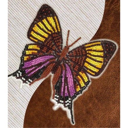 Набор для вышивки бисером бабочки с водорастворимым флизелином Вдохновение Марпезия Марселла NBFL-027 - Вышивка крестиком и бисером - Овца Рукодельница