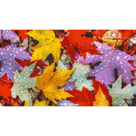 Осенние листья Набор для вышивки бисером по чистой основе НП-004НВ - Вышивка крестиком и бисером - Овца Рукодельница