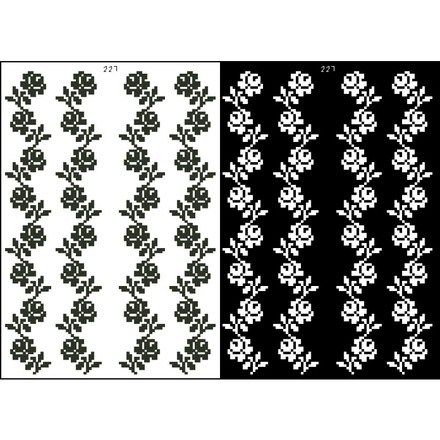 Канва с нанесенным рисунком для вышивки бисером и нитками на водорастворимом клеевом флизелине ФЛ227гн2030