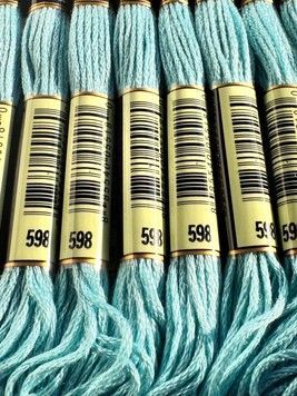 Муліне для вишивання AIRO №598 колір Turquoise, Light/Світлий бірюзовий 8м