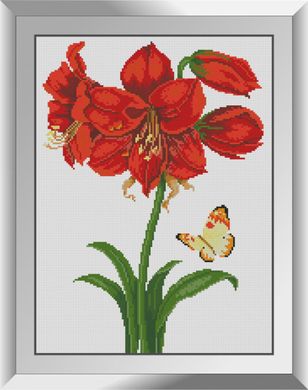 Бабочка у лилии. Набор алмазной живописи. Dream Art (31615D) - Вышивка крестиком и бисером - Овца Рукодельница