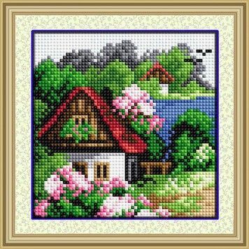 Набор для рисования камнями алмазная живопись Dream Art Летний домик (квадратные, полная) 30160D - Вышивка крестиком и бисером - Овца Рукодельница