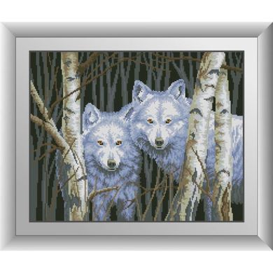 Белые волки. Dream Art (30653D) - Вышивка крестиком и бисером - Овца Рукодельница