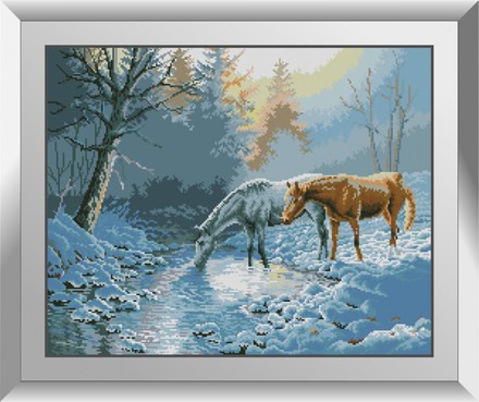 Зимний водопой. Набор алмазной живописи. Dream Art (31296D) - Вышивка крестиком и бисером - Овца Рукодельница