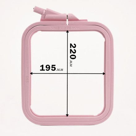 Пяльцы-рамка Nurge (розовые) 170-13 квадратные для вышивания , 220 мм, х 195 мм - Вышивка крестиком и бисером - Овца Рукодельница