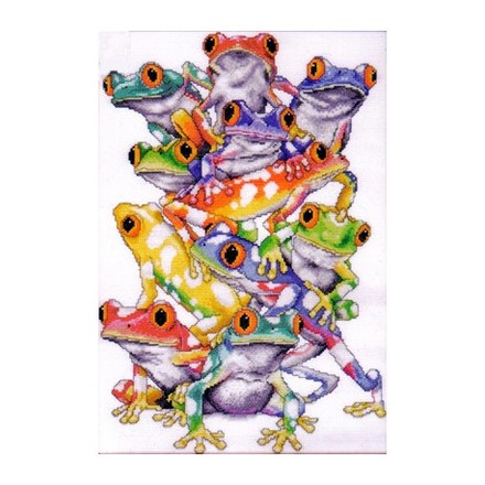 Набор для вышивания Design Works 2599 Frog Pile - Вишивка хрестиком і бісером - Овечка Рукодільниця