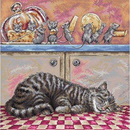 Коли кішка спить Набір для вишивання хрестиком Letistitch L8072 - Вишивка хрестиком і бісером - Овечка Рукодільниця
