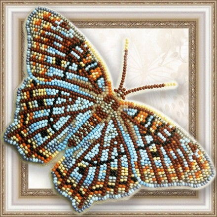 Набор для вышивки бисером бабочки на прозрачной основе Вдохновение Белый павлин BGP-058 - Вишивка хрестиком і бісером - Овечка Рукодільниця