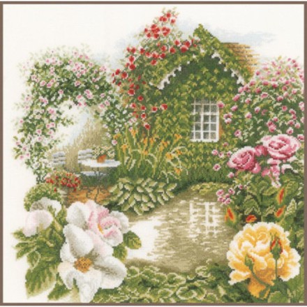 Сад роз Набор для вышивки крестом LanArte PN-0008019 - Вышивка крестиком и бисером - Овца Рукодельница