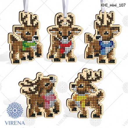 Набор для изготовления новогодних игрушек VIRENA КНИ_мини_107 - Вышивка крестиком и бисером - Овца Рукодельница