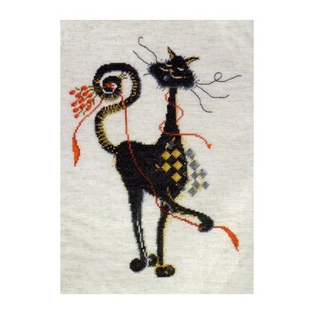 Набор для вышивания Design Works 2462 Sebastian Rose Cat - Вышивка крестиком и бисером - Овца Рукодельница