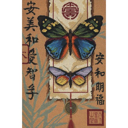 Набор для вышивания Dimensions 20065 Asian Butterflies - Вышивка крестиком и бисером - Овца Рукодельница