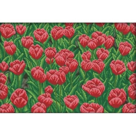 Сад тюльпанів Набір для вишивання хрестиком з друкованою схемою на тканині Joy Sunday F491JS - Вишивка хрестиком і бісером - Овечка Рукодільниця