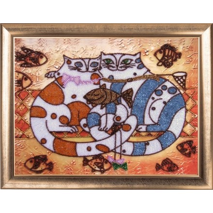 Набор для вышивания бисером Butterfly 574 Кошачья Идиллия - Вышивка крестиком и бисером - Овца Рукодельница