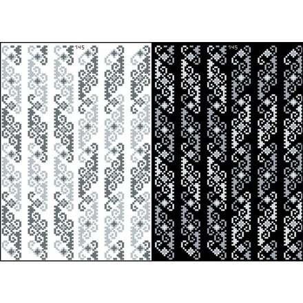 Канва с нанесенным рисунком для вышивки бисером и нитками на водорастворимом клеевом флизелине ФЛ145гн2030