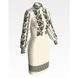 Набір для вишивки нитками Барвиста Вишиванка заготовки жіночої сукні – вишиванки Троянди монохром ПЛ081дМннннi
