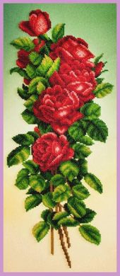 Букет красных роз. Набор для вышивания бисером. Картины бисером (Р-348кб) - Вышивка крестиком и бисером - Овца Рукодельница