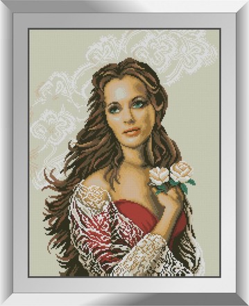 Девушка с розами. Набор алмазной живописи. Dream Art (31297D) - Вышивка крестиком и бисером - Овца Рукодельница