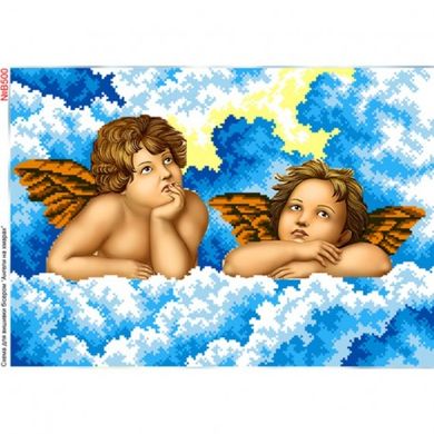 Ангели в хмаринках Схема для вишивки бісером Biser-Art B500ба - Вишивка хрестиком і бісером - Овечка Рукодільниця