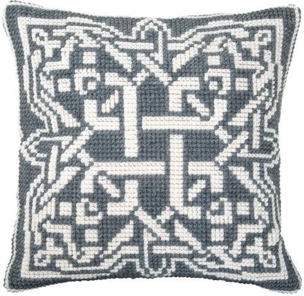 Серый орнамент. Набор для вышивки подушки крестиком. Чаривна мить (РТ175) - Вышивка крестиком и бисером - Овца Рукодельница