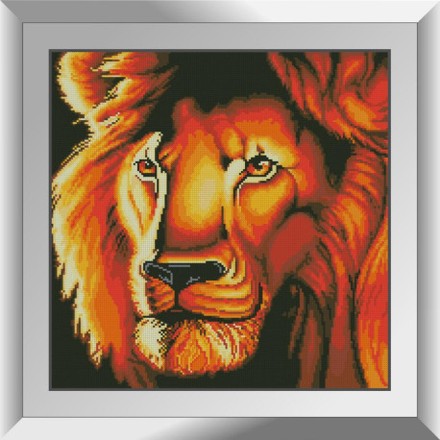 Огненный лев Набор алмазной живописи Dream Art 31844D - Вишивка хрестиком і бісером - Овечка Рукодільниця