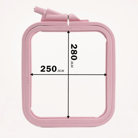 Пяльцы-рамка Nurge (розовые) 170-14 квадратные для вышивания , 250 мм, х 280 мм - Вышивка крестиком и бисером - Овца Рукодельница