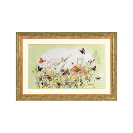 Набор для вышивания Lanarte L34359/PN-0007967 Flowers Butterfly - Вышивка крестиком и бисером - Овца Рукодельница