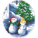 Набір для вишивки бісером Барвиста Вишиванка Пошита новорічна іграшка Сніговички (серія: Напередодні свята) 14х16 ТР199аБ1416k