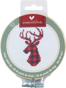Набір для вишивання хрестиком Dimensions Plaid Deer 72-76048 - Вишивка хрестиком і бісером - Овечка Рукодільниця