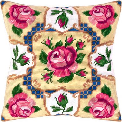 Традиционные розы. Набор для вышивки подушки. Чарівниця (V-43) - Вышивка крестиком и бисером - Овца Рукодельница