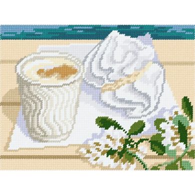 Ранкова кава Канва з нанесеним малюнком Чарівниця H-91 - Вышивка крестиком и бисером - Овца Рукодельница